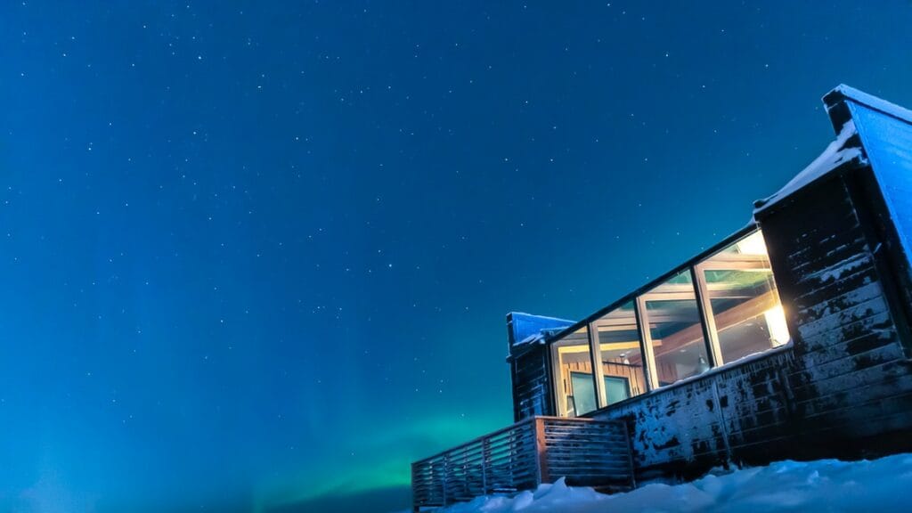 finlande laponie saaariselka glass cube aurores boreales colline kaunispaa o-nord