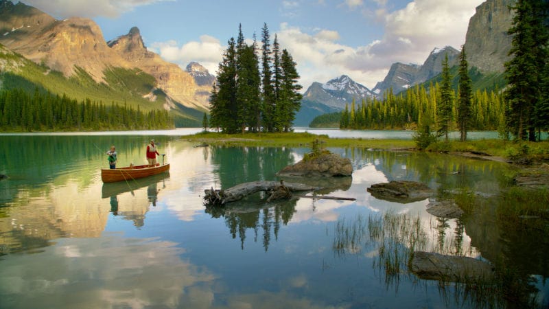 canada ouest montagnes alberta peche lac forets o-nord