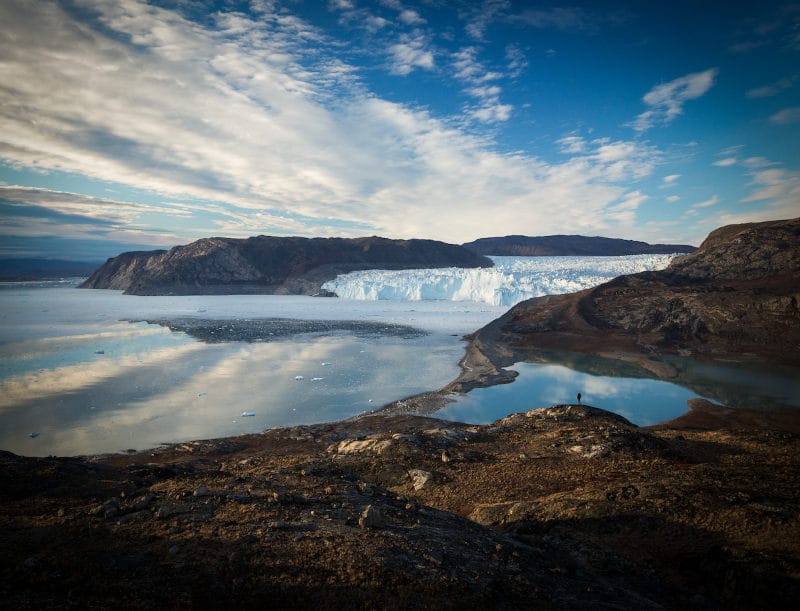 groenlande arctique glacier eqi glace randonneurs o-nord