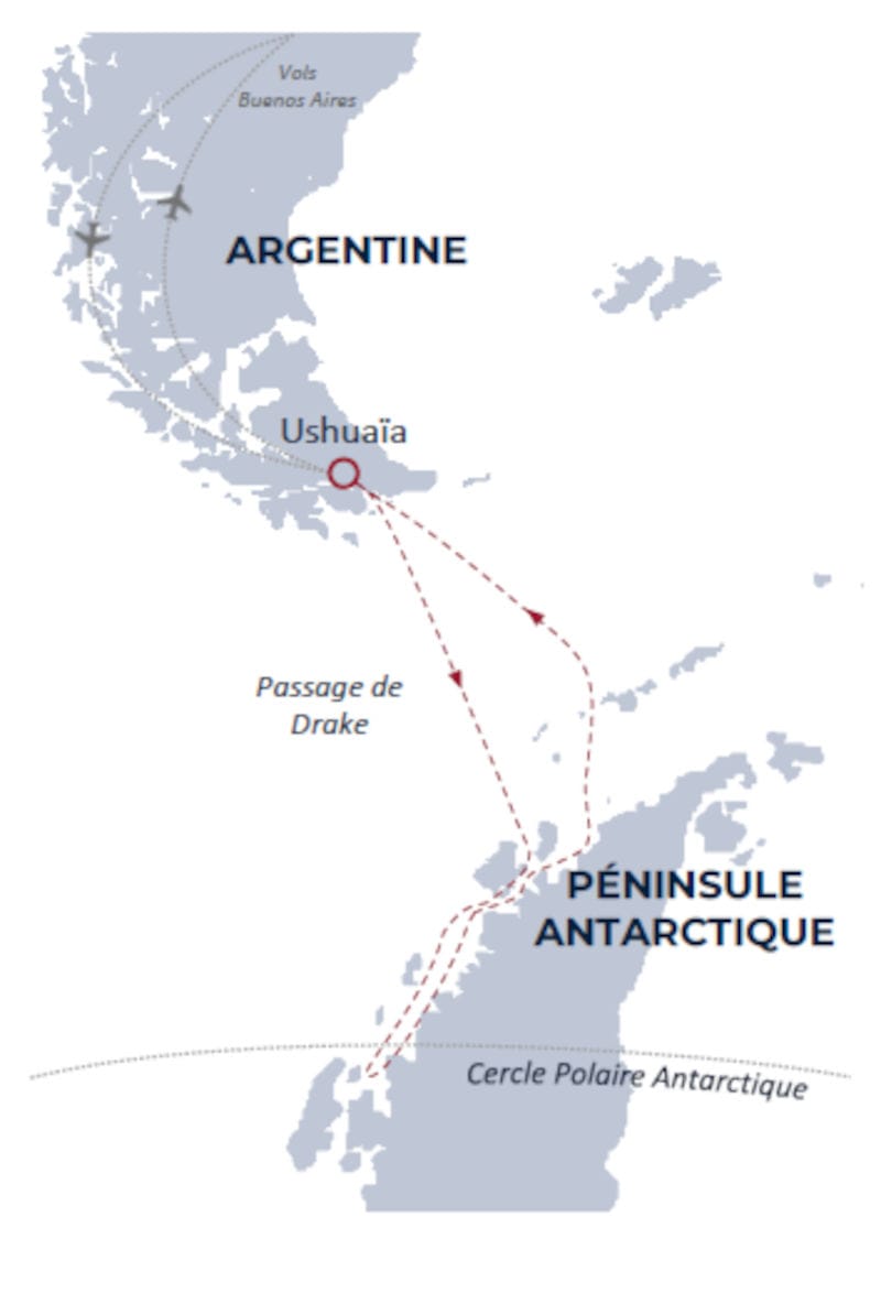 antarctique croisière carte expédition o-nord