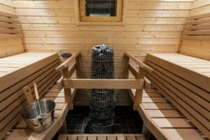 finlande laponie ranua resort holiday village gulo gulo sauna bois parc ranua rovaniemi aurores boreales charme chaleur o-nord