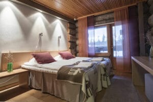 finlande laponie levi santa's villa laavu charme luxe chambre confort hiver o-nord