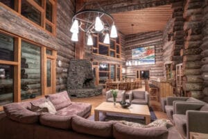 finlande laponie levi santa's villa laavu charme luxe salon confort hiver o-nord
