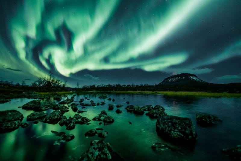 finlande laponie kilpisjarvi aurores boreales nuit polaire couleurs o-nord