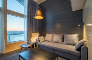 finlande laponie saariselka star arctic hotel suite vue scenique colline kaunispaa cosy hiver o-nord