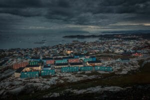 groenland ilulissat nuit ete ville cote ouest o-nord