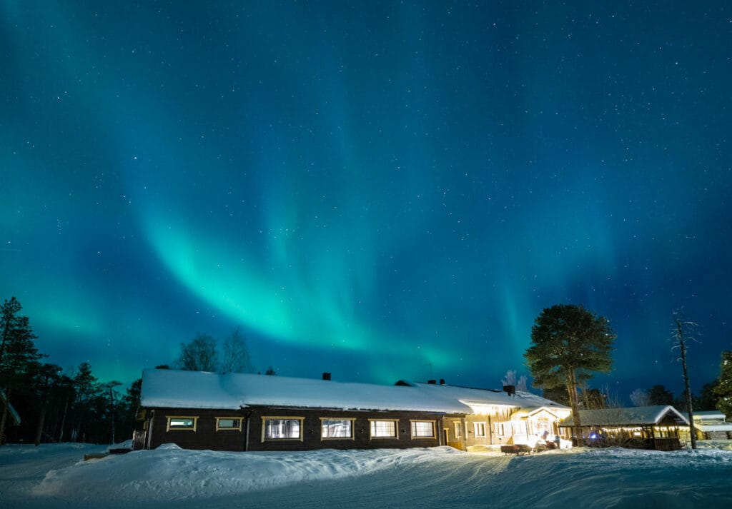 finlande laponie inari hotel wilderness batiment principal hiver o-nord