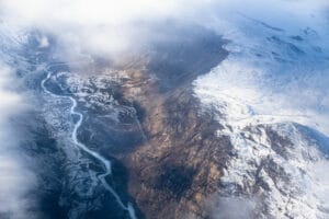groenland vue aerienne hiver avion o-nord