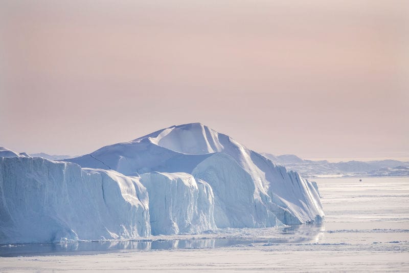 groenland ilulissat bel iceberg lumière hiver o-nord