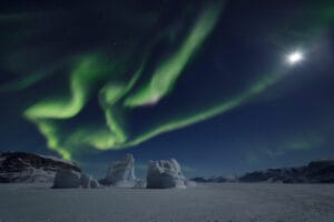groenland kangerlussuaq aurores boreales hiver nuit polaire neige o-nord