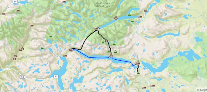 norvege jotunheimen randonnee paysage vue spectaculaire randonneurs ete carte o-nord