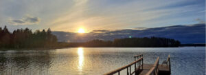 finlande ruokolathi lac saimaa ponton foret soleil couchant voyage o-nord