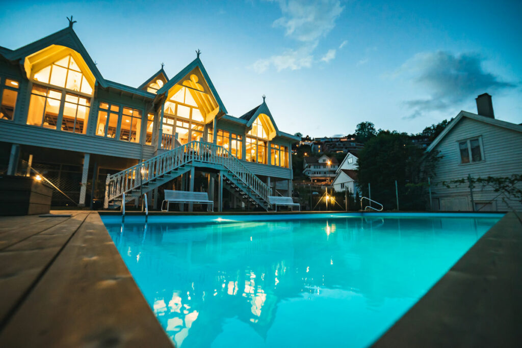 norvege sogndal hotel hofslund fjord sognefjord piscine soiree vue voyage o-nord