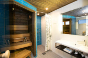 finlande vuokatti haapala suites appartement sauna salle de bain hiver voyage o-nord