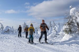 finlande syote pudasjarvi sejour famille pere noel hiver ski randonnee arbres neige voyage o-nord