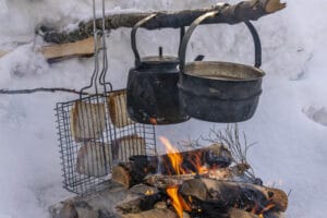 finlande laponie syote paysages hivernales neige forets feu camp pause voyage sur mesure o-nord