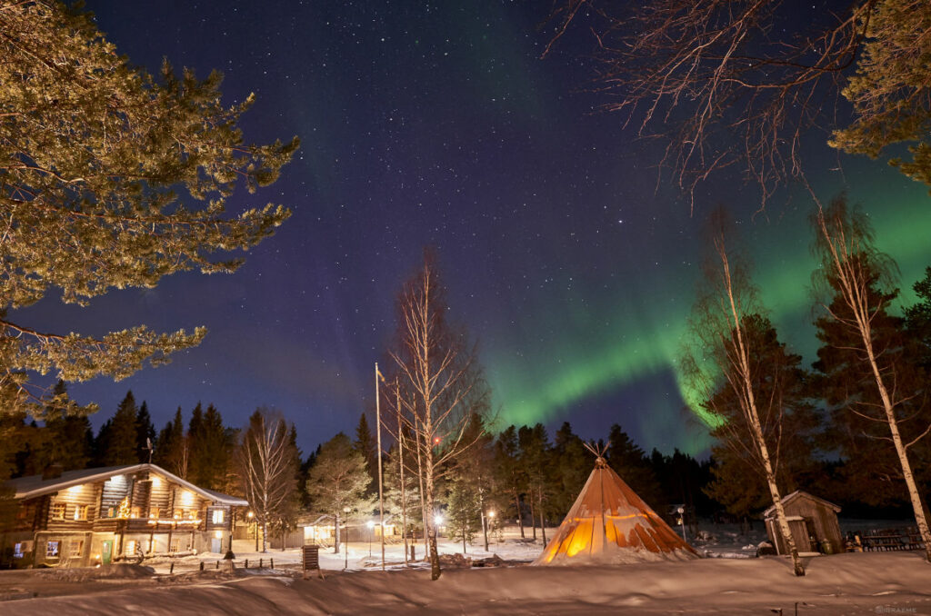 suede laponie lulea brandon lodge aurores boreales teepee foret voyage o-nord