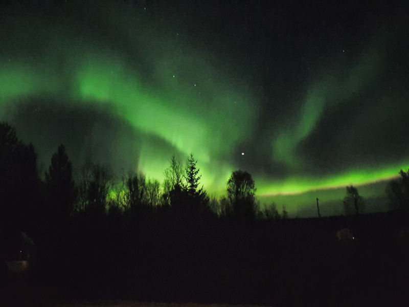 Norvège Laponie Hammerfest Go North Glamping Aurore Boréale Nuit