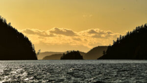 Canada Colombie Britannique Maple Leaf Adventures Vancouver Island Ile Coucher de Soleil Mer Océan Forêt voyage o-nord