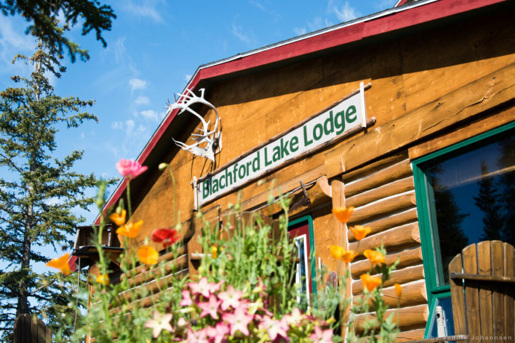 Canada Northwest Territories YellowKnife Blachford Lodge extérieur chambre printemps fleurs