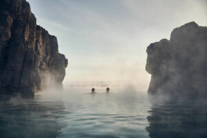 Iceland Reykjavik Blue Lagoon bain chaud vue ocean baignade voyages o-nord