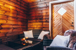 Norvège Alta Bjørnfjell Mountain Lodge salon bien-être hiver voyages o-nord