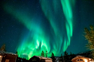 Norvège Alta Bjørnfjell Mountain Lodge aurores boréales hiver voyages o-nord