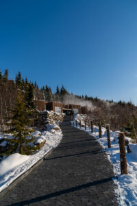 Islande Akureyri Forest Lagoon spa entrée hiver voyages o-nord