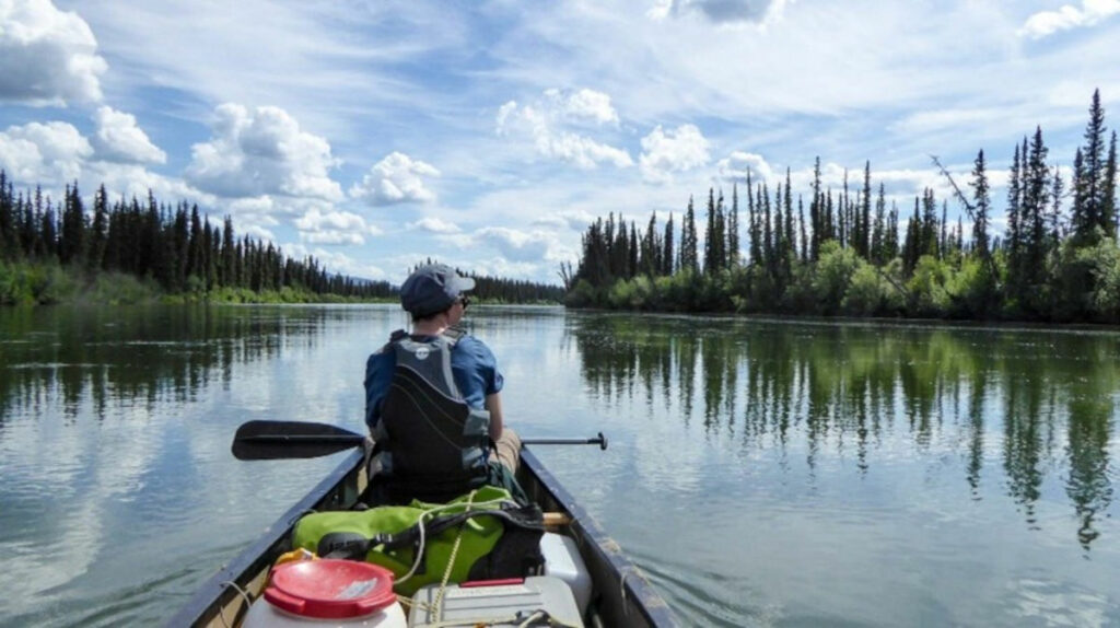 Canada Yukon séjour aventure familiale canoë rivière Nisutlin observation foret faune voyage o-nord