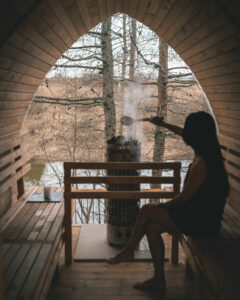 Danemark Forest Village Chalet séjour intérieur nature sauna relaxation insolite voyage o-nord