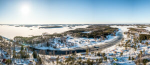 Finlande Oravi Saimaa Lac Foret Hiver Neige Hebergement activités Villas Nature Paysage Vue Voyage O-Nord