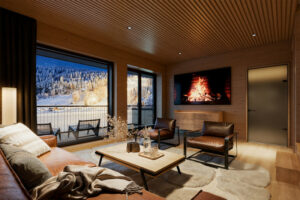 Finlande Tahkovuori Tahko Lakeside VIllas D plan ouverture nouveauté nature hiver intérieur chaleureux décoration lac luxe design voyage o-nord