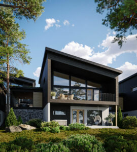 Finlande Tahkovuori Tahko Lakeside VIllas D plan ouverture nouveauté nature lac luxe design appartment voyage o-nord