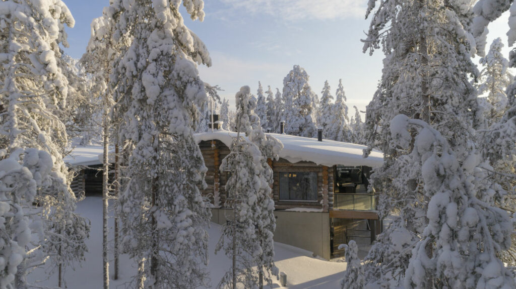 Finlande Laponie Ruka Villa Rinnekaltio Séjour Hébergement Luxe Nature Extérieur Bois Hiver Voyage O-Nord