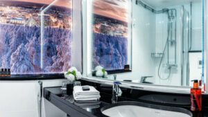 Finlande Laponie Rovaniemi Arctic City Hotel Séjour Hiver Hébergement Chambre Twin Classique Douche Voyage O-Nord