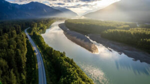 Canada Ouest Autotour Colombie Britannique Prince Rupert Skeena Rivière Nature Paysage Route Voyage O-Nord