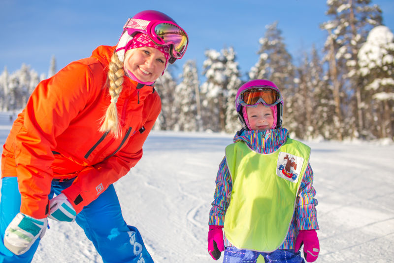 Finlande Laponie Activité Famille Ski Ecole Pistes Forêts Neige Voyages O-Nord