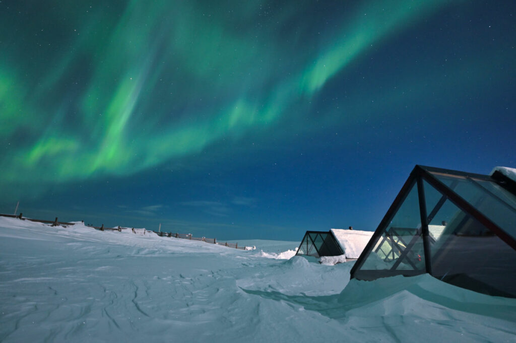FInlande Laponie Hotel Star Arctic Séjour Hiver Paysage Aurores Boréales Glass Cabin Neige Voyage O-Nord